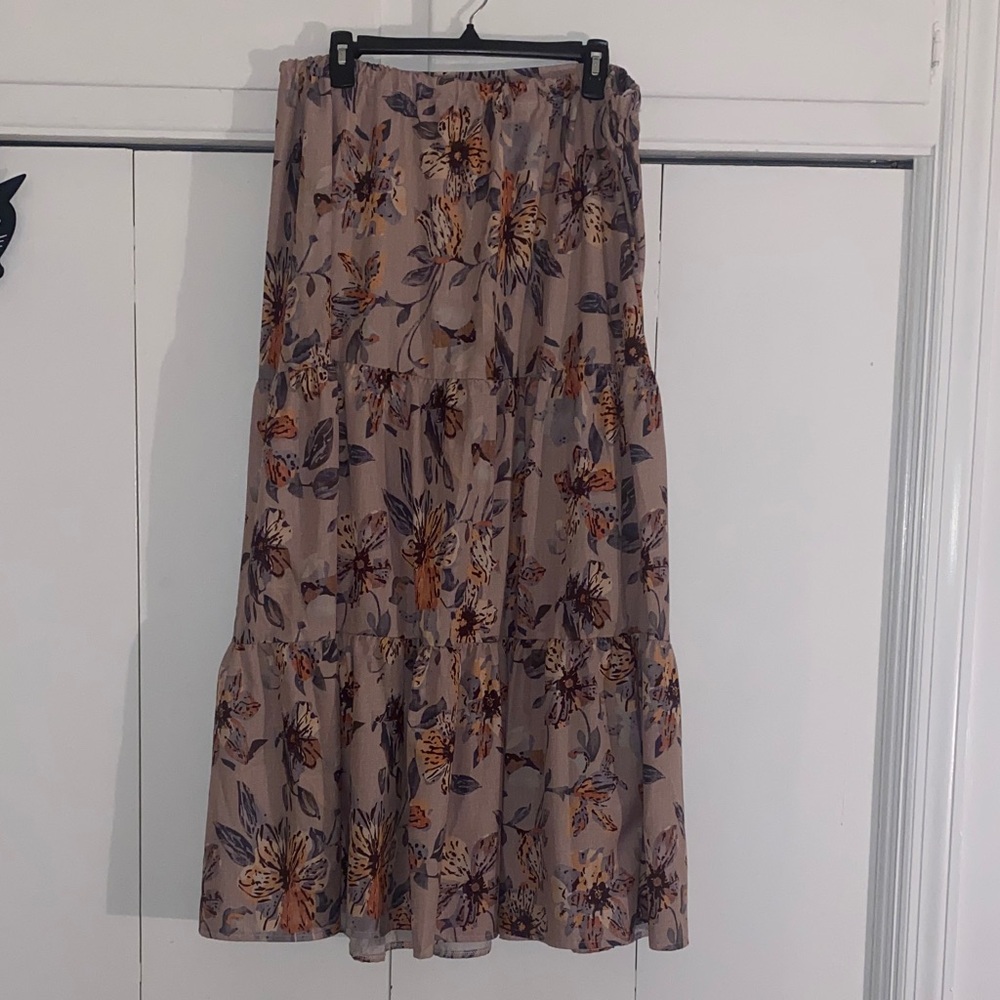 Floral Print Women's Maternity Maxi Skirt Size Large